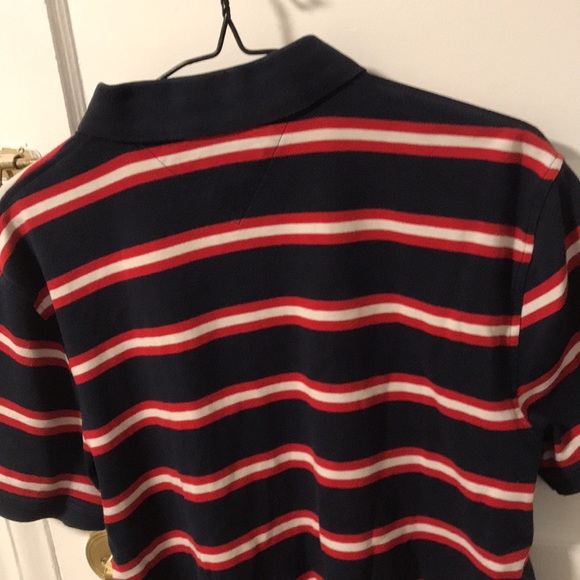 Tommy Hilfiger 3 tone striped polo red, white and blue - Picture 6 of 6